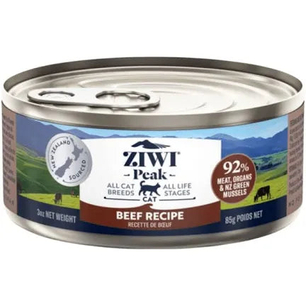 ziwipeak nz beef 3oz cat