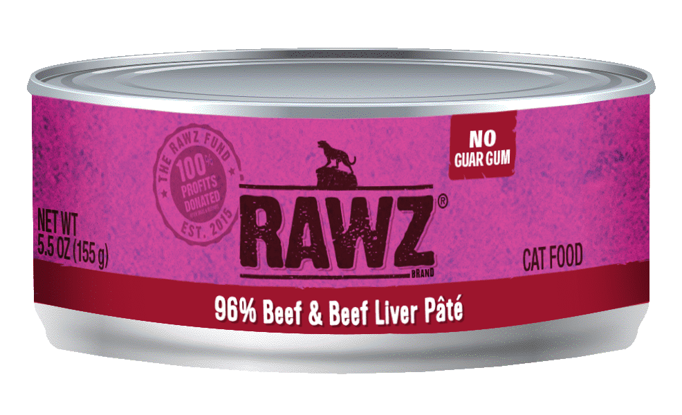 Rawz 5.5oz beef & liver cat