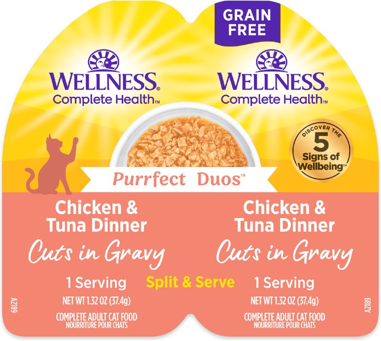 Wellness Cat Duo Chick & Tuna Cuts In Gravy