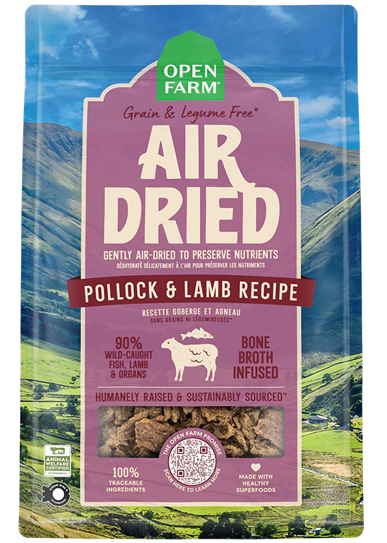 openfarm air dried 32oz pol/la pollack &lamb dog