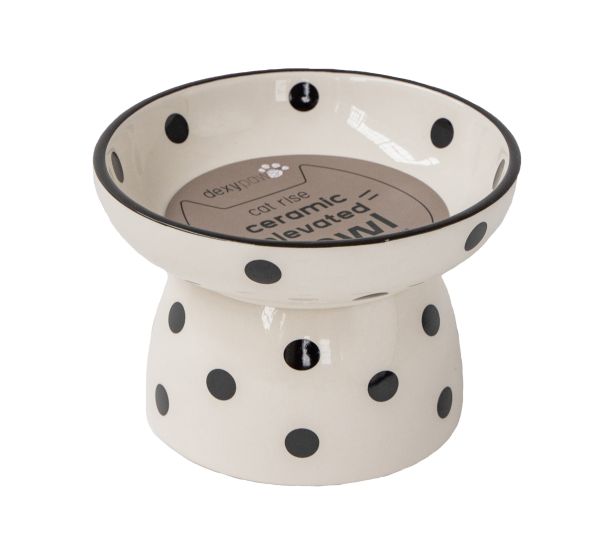dexypaws cat bowl dots