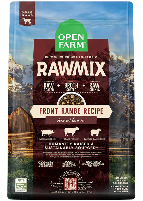 open farm 3.5lb rawmix An Fro Front Range Ancient Grains Dog