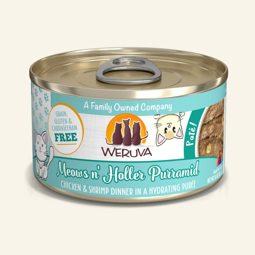 weruva cat 5oz meows n' holle chicken & shrimp dinner pate