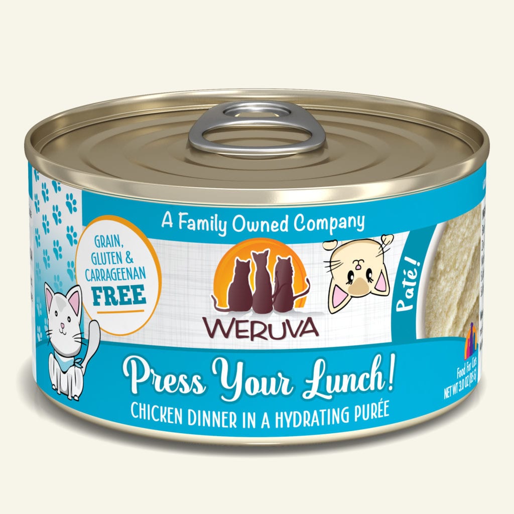 weruva cat 3oz press your lunc chickin dinner pate