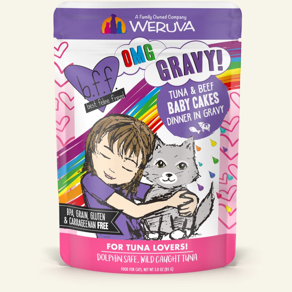 bff cat pouch baby cakes tuna & beef