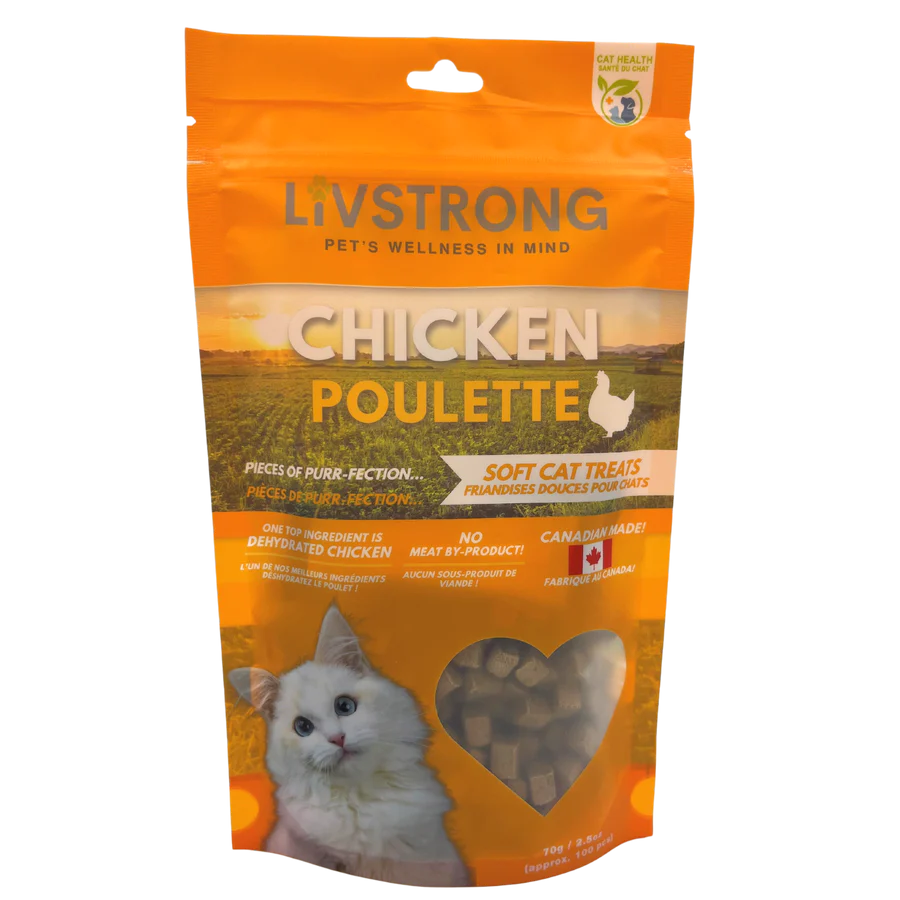 livstrong dehydrated chicken cat treats