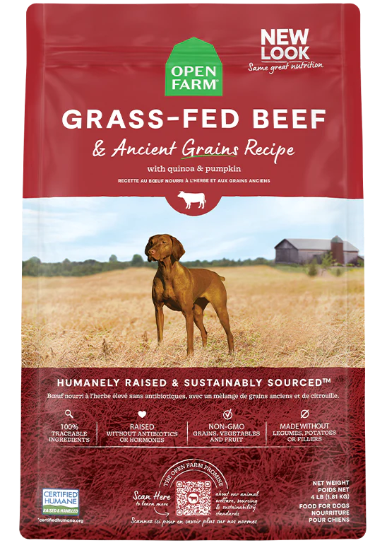 open farm 4lb grains beef