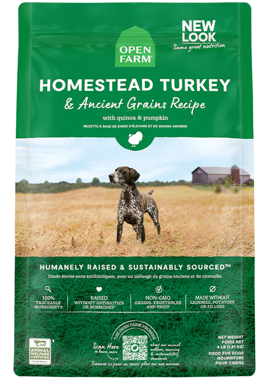 open farm 4lb grains turkey