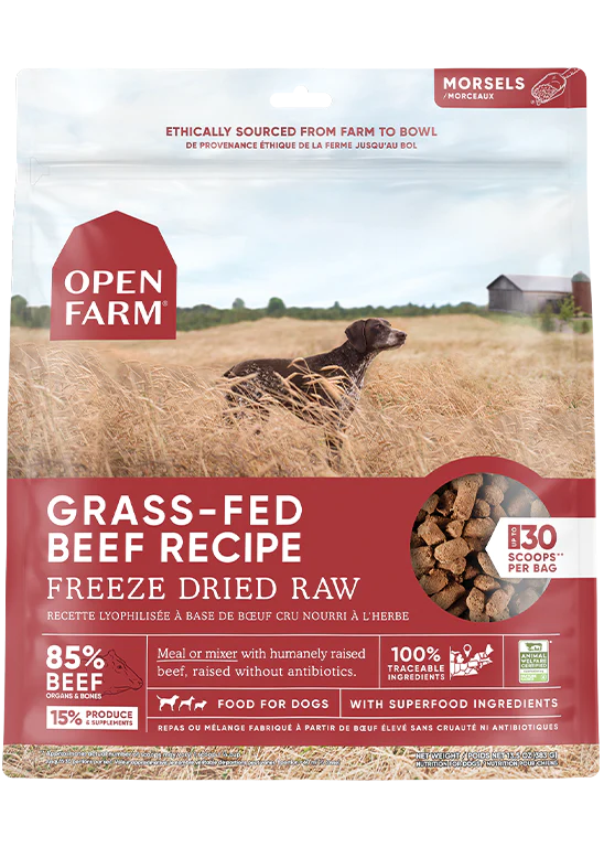 open farm FD beef 22oz freeze dried