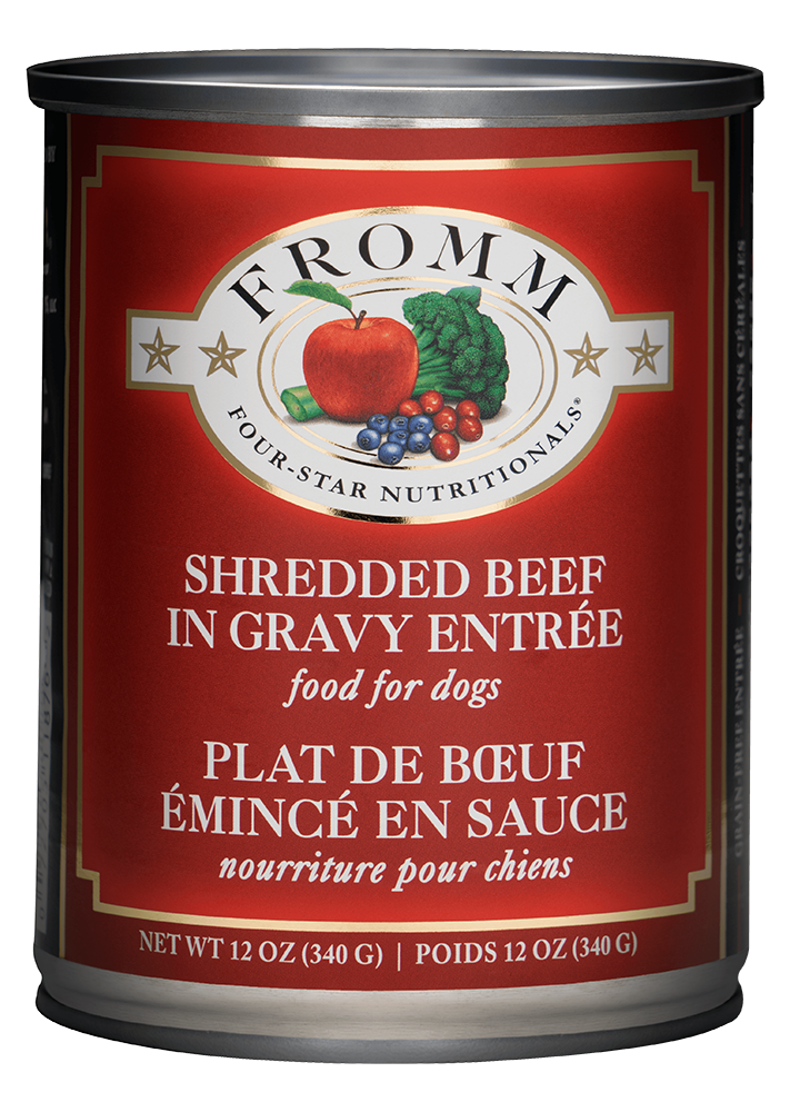 Fromm Dog 12oz shredded beef wet