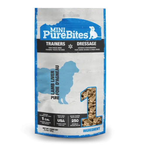 purebites dog 60g lamb train
