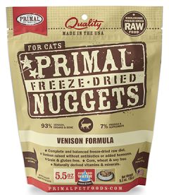 Primal cat 5.5 oz venison freeze dried