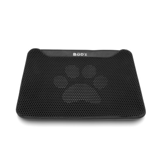 bud'z litter mat paw black med