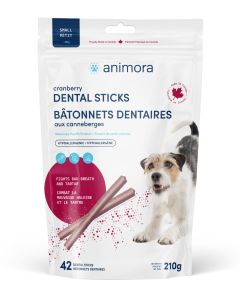animora dental dog 42 sticks s cranberry