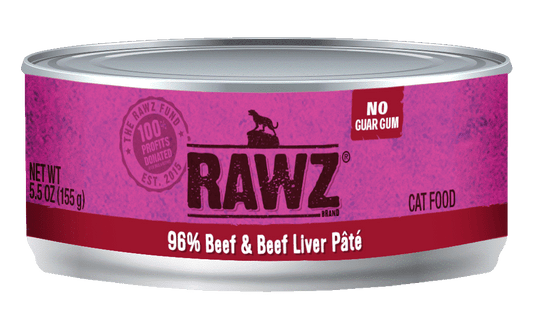 Rawz 5.5oz beef & liver cat