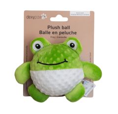 dexypaws dog plush ball frog