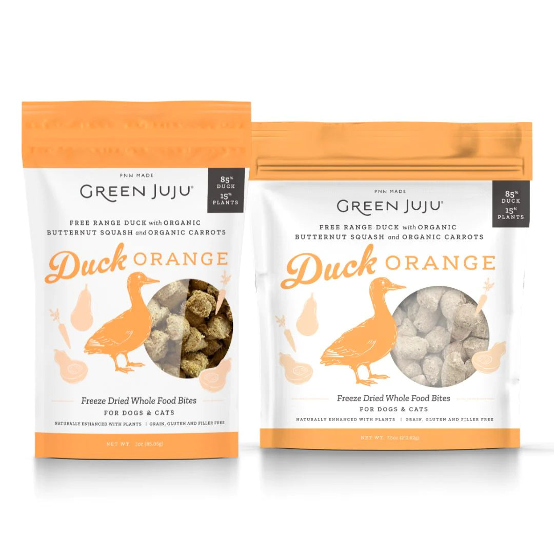 green juju WF bites orange 85g duck...