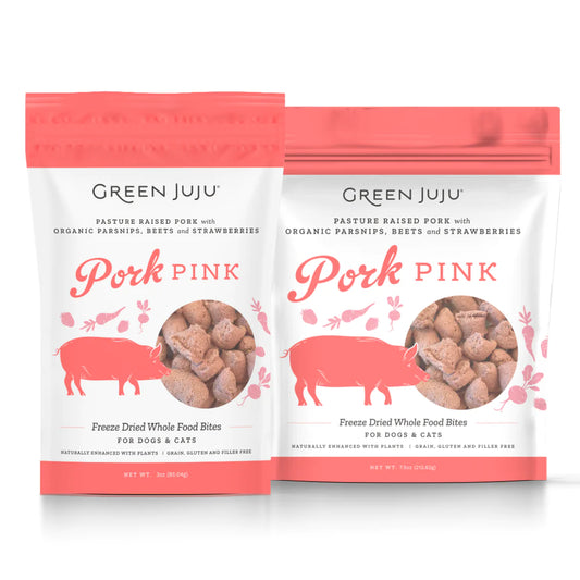 green juju WF bites Pink 85g pork..