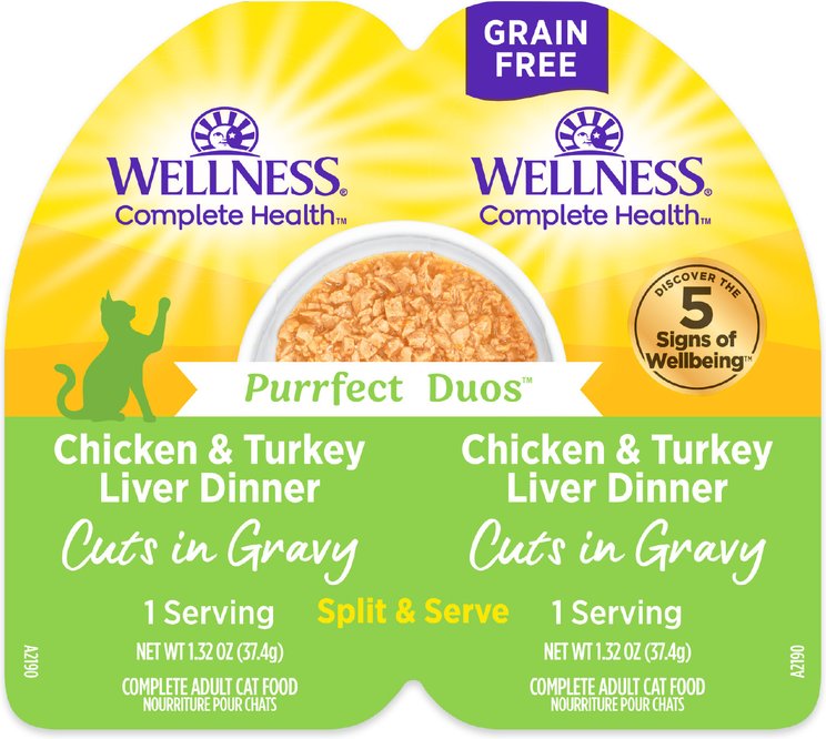 Wellness Cat Duo Chick & TurLi Cuts In Gravy