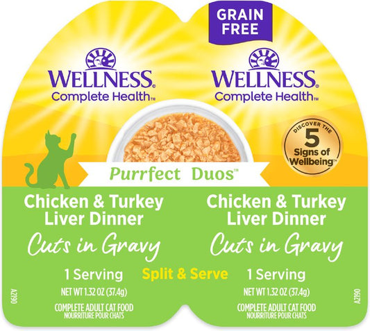 Wellness Cat Duo Chick & TurLi Cuts In Gravy