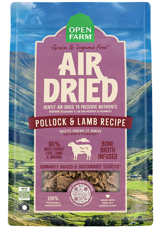 openfarm air dried 16oz pollock & lamb dog