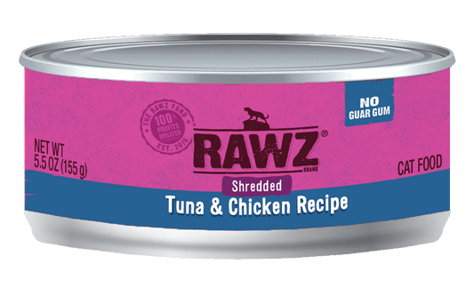 Rawz 5.5 oz tuna & chicken   shredded cat