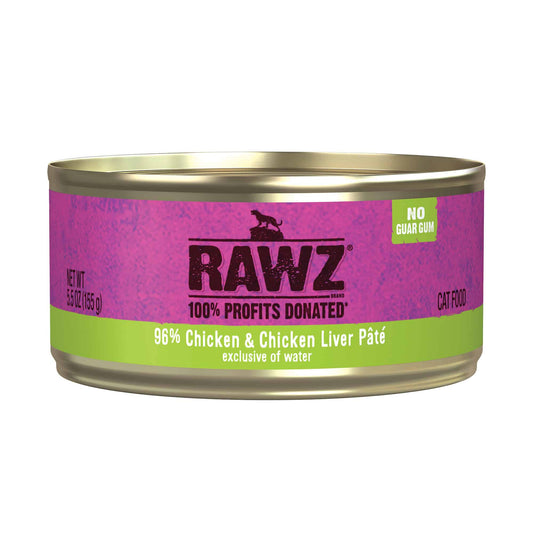 Rawz 5.5oz chicken & liver  pate cat
