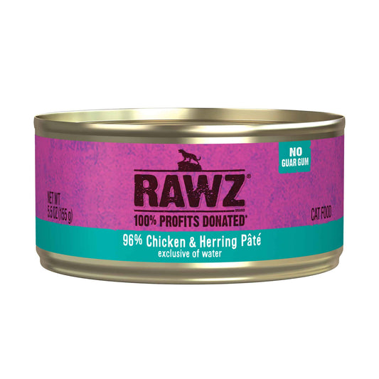 Rawz 5.5oz chicken&herring pate cat
