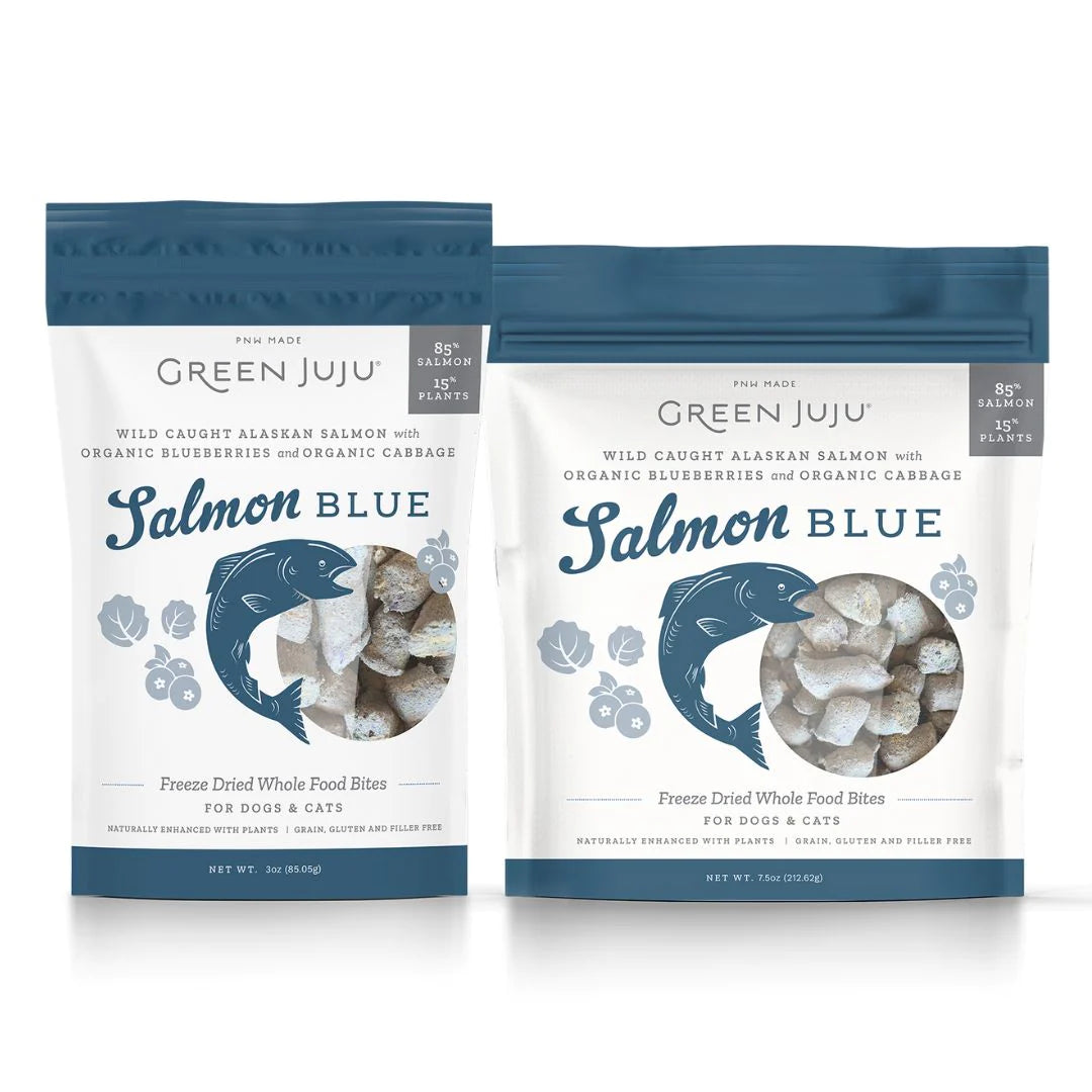 green juju WF bites Blue 85g salmon...