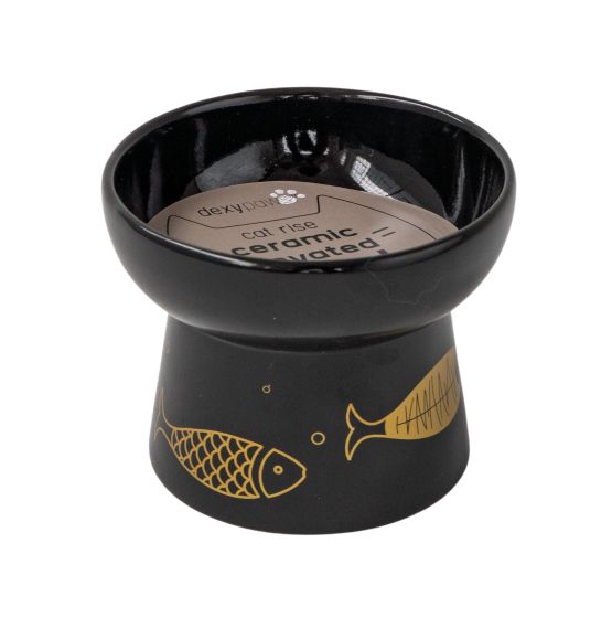 dexypaws cat bowl fish
