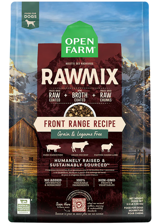 open farm 3.5lb rawmix front  Front Range Grain Free dog