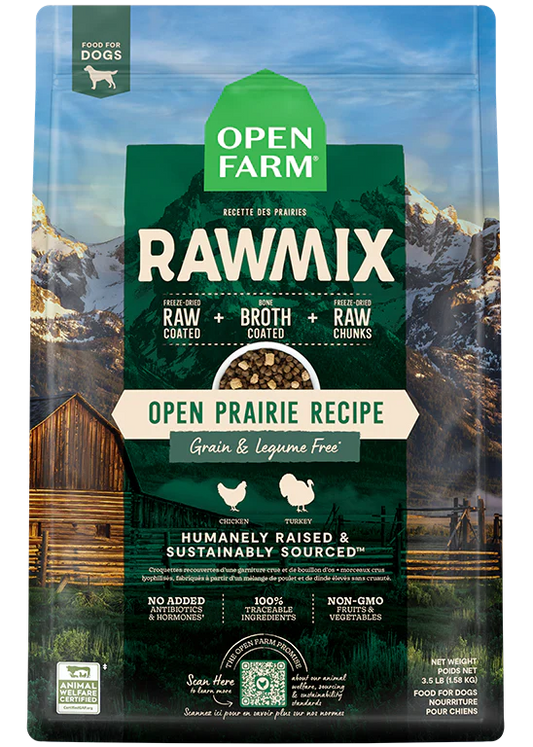 open farm 20lbs RawMix Open Open praire Grain Free dog