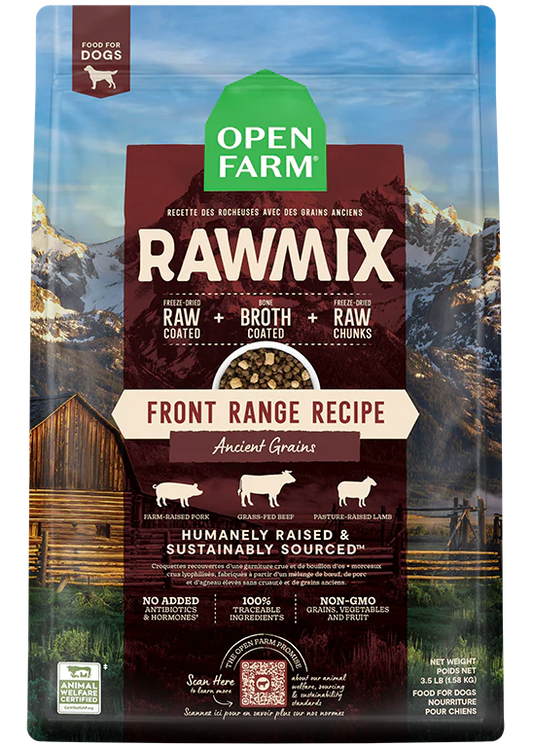 open farm 3.5lb rawmix An Fro  Front Range Ancient Grains Dog