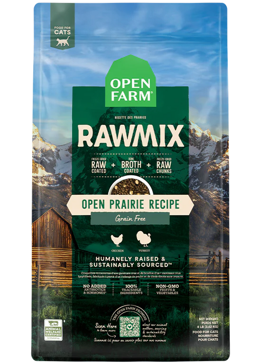 open farm 8lbs RawMix Prair CAT Open Prairie