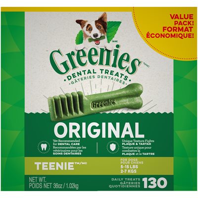 greenies box teenie 124 bones