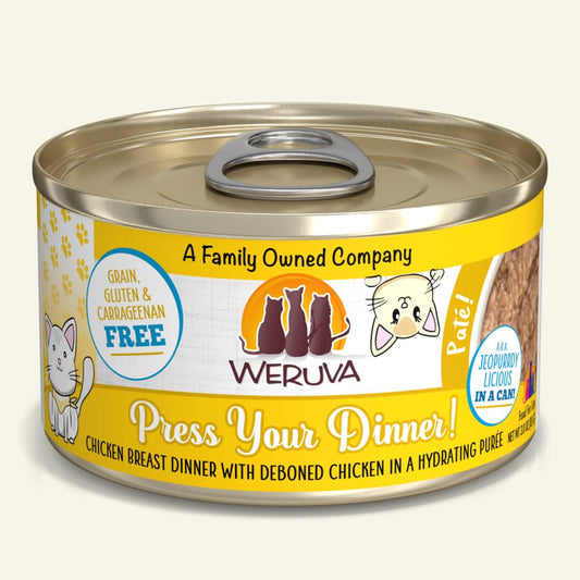 weruva cat 5oz press your dinn chickin dinner pate