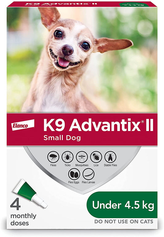 k9 advantix  4.5kg & under