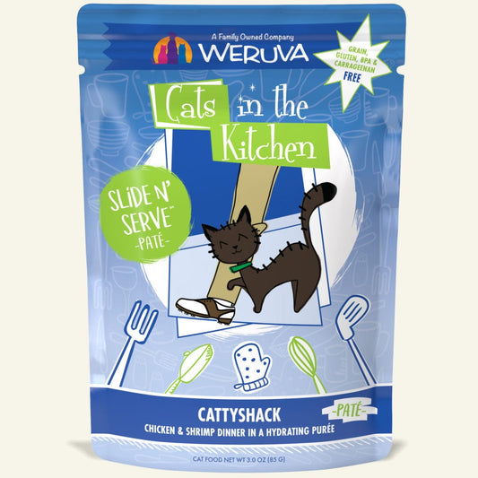 weruva CITK pouch cattyshack slide and serve chick/shrimp