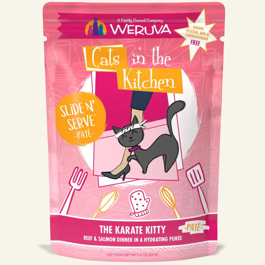 weruva CITK pouch the karate k slide andd serve beef/salmon