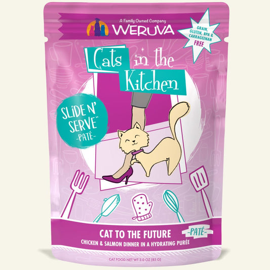 weruva CITK pouch cat to the f slide and serve chick/salmon