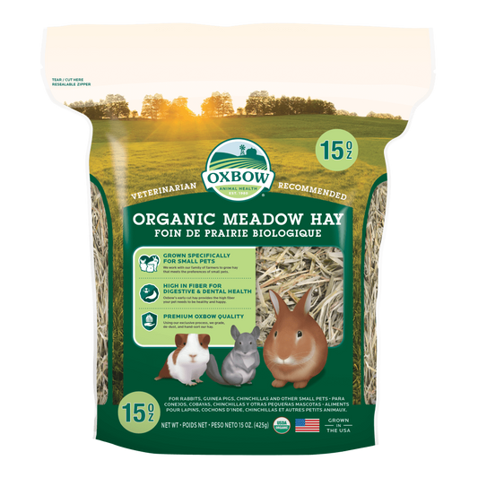 oxbow organic meadow hay 15oz