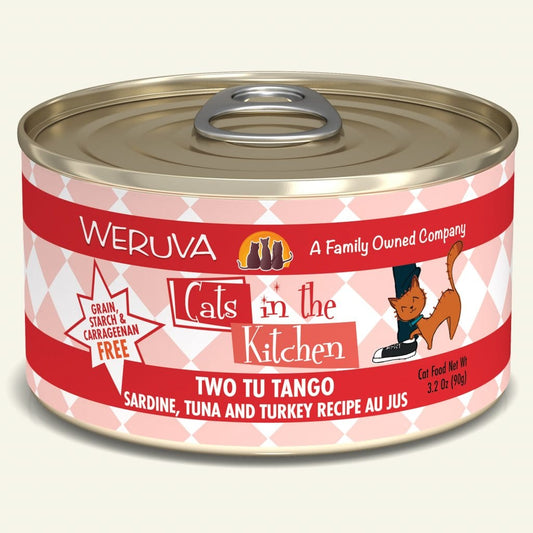 weruva CITK 6oz two tu tango  sardin, tuna & turkey