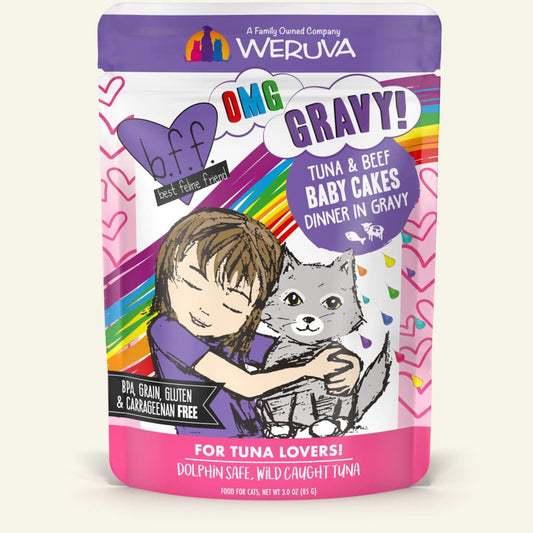bff cat pouch baby cakes tuna & beef