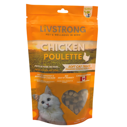 livstrong dehydrated chicken  cat treats