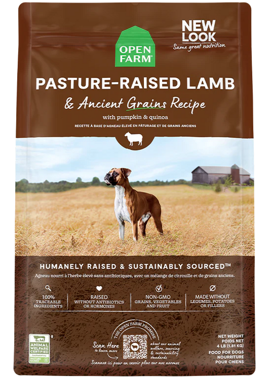 open farm 4lb grains lamb