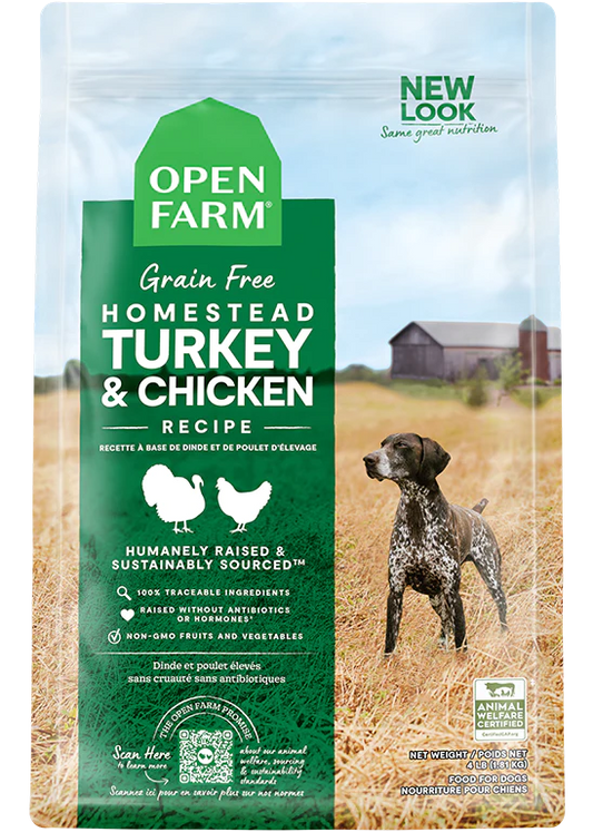 open farm 24 lb turkey & chick