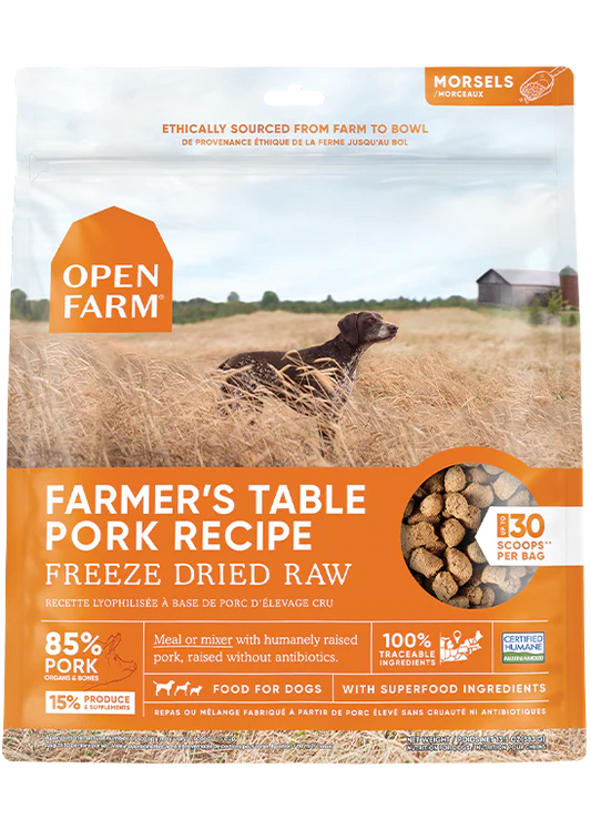 open farm FD pork 13.5oz freeze dried