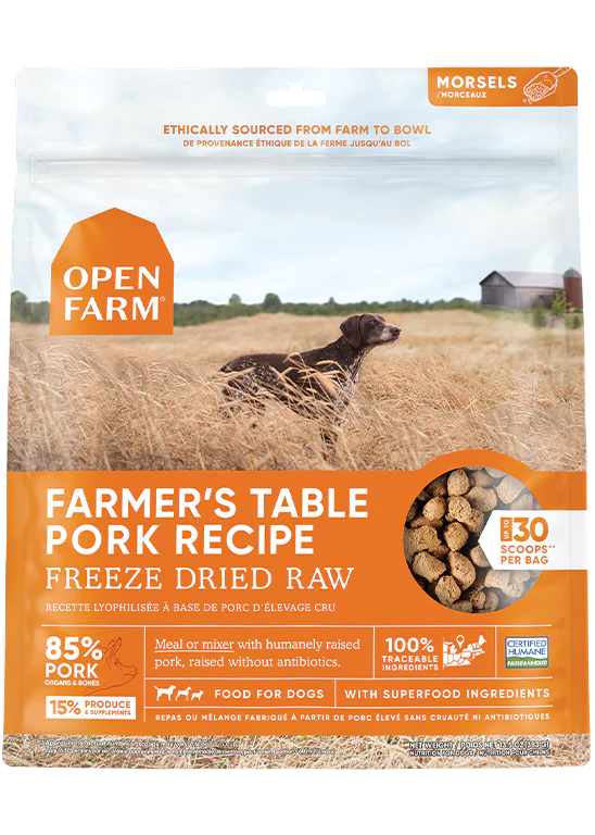 open farm FD pork 3.5oz freeze dried