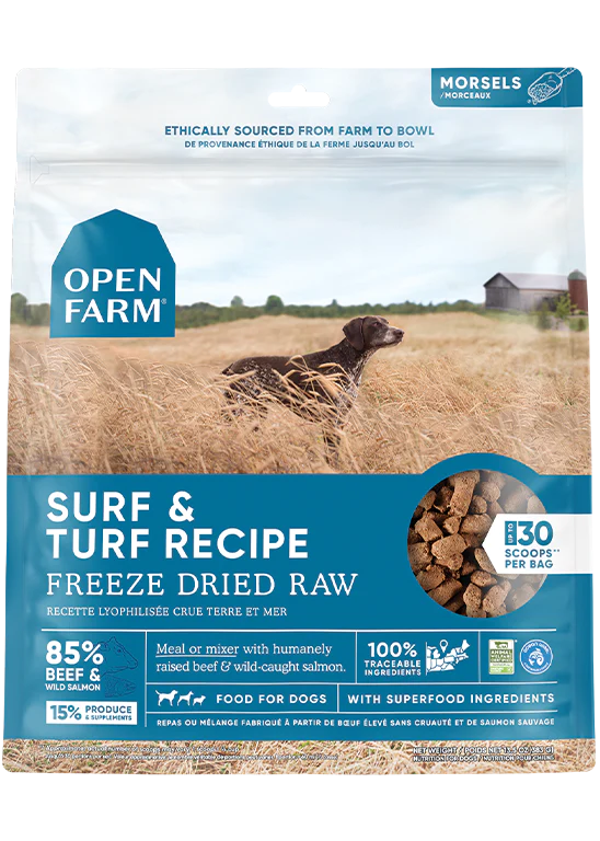open farm FD surf & turf 3.5oz freeze dried