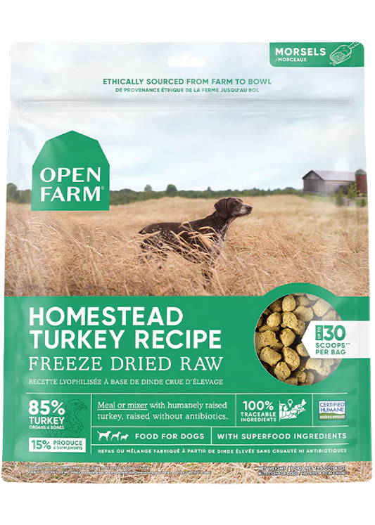 open farm FD turkey 13.5oz freeze dried